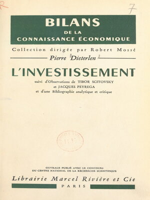 cover image of L'investissement